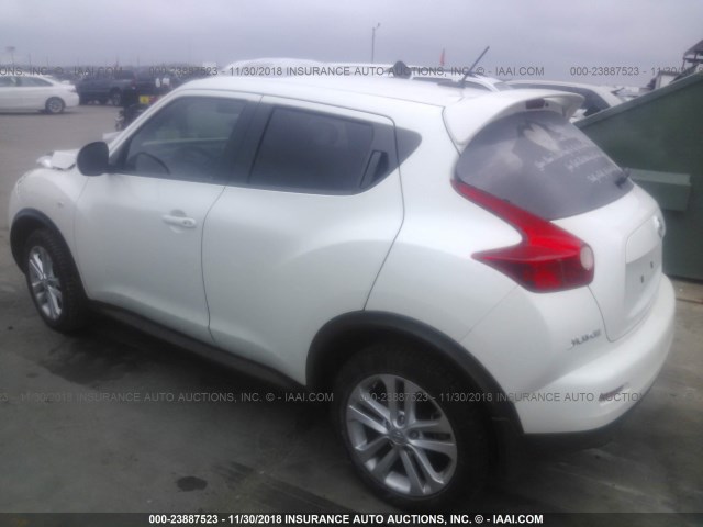 JN8AF5MR1DT210074 - 2013 NISSAN JUKE S/SV/SL WHITE photo 3