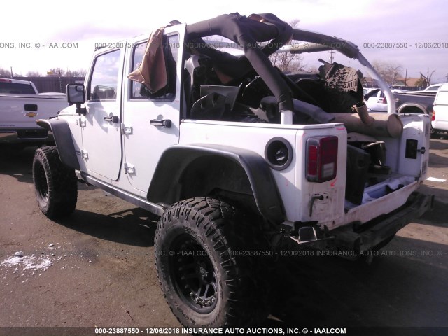 1C4BJWFG7DL513232 - 2013 JEEP WRANGLER UNLIMITE RUBICON WHITE photo 3