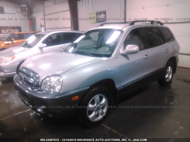 KM8SC73D26U100864 - 2006 HYUNDAI SANTA FE GLS/LIMITED SILVER photo 2