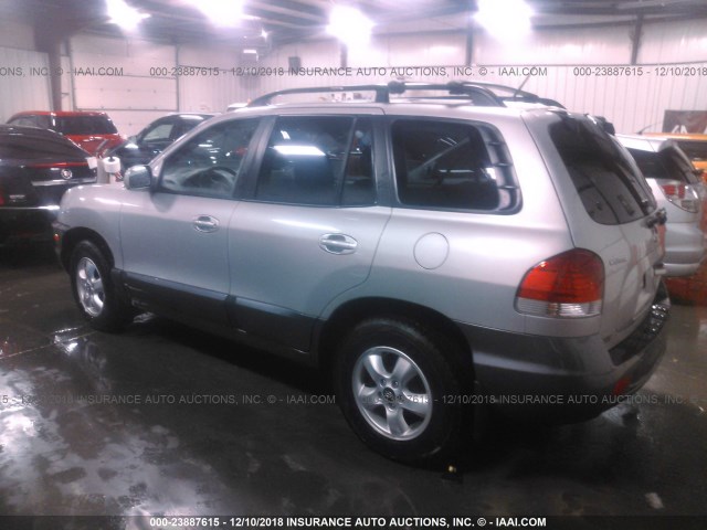 KM8SC73D26U100864 - 2006 HYUNDAI SANTA FE GLS/LIMITED SILVER photo 3