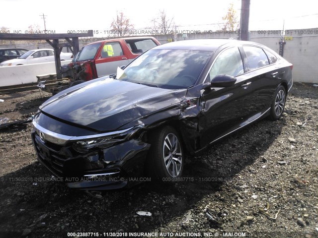 1HGCV3F44JA005970 - 2018 HONDA ACCORD HYBRID/EX BROWN photo 2