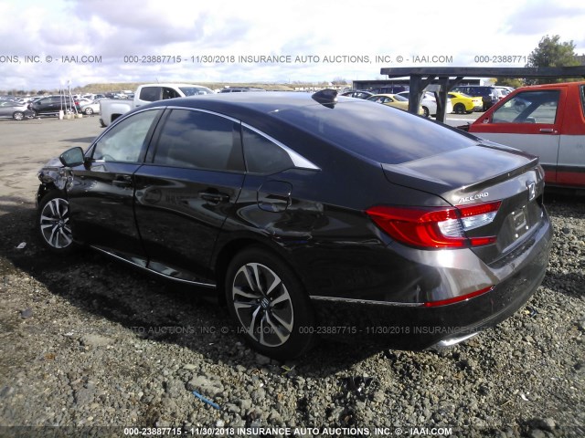 1HGCV3F44JA005970 - 2018 HONDA ACCORD HYBRID/EX BROWN photo 3