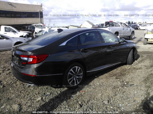 1HGCV3F44JA005970 - 2018 HONDA ACCORD HYBRID/EX BROWN photo 4