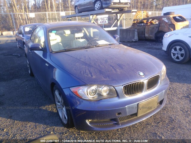 WBAUP93539VF45909 - 2009 BMW 128 I BLUE photo 1