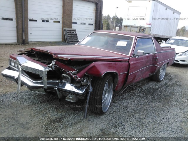 6D47S99102798 - 1979 CADILLAC CATERA SPORT RED photo 2