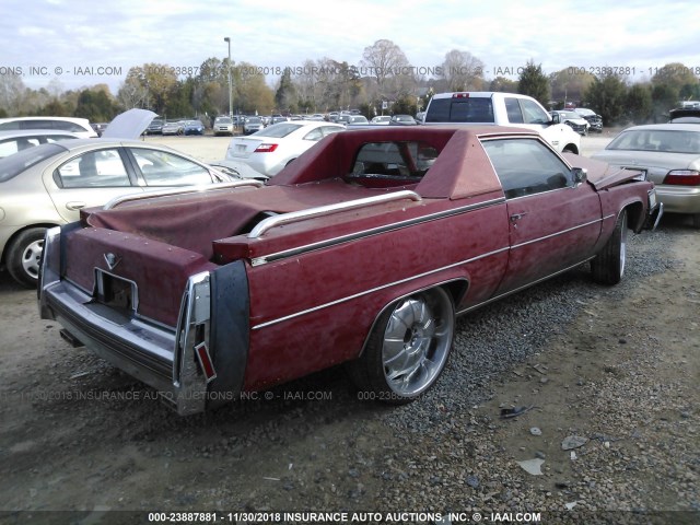 6D47S99102798 - 1979 CADILLAC CATERA SPORT RED photo 4
