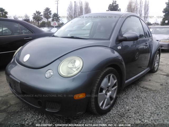 3VWFE21C22M446955 - 2002 VOLKSWAGEN NEW BEETLE TURBO S GRAY photo 2