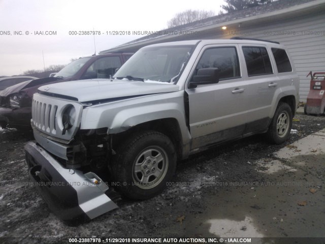 1C4NJRBB3CD663534 - 2012 JEEP PATRIOT SPORT SILVER photo 2