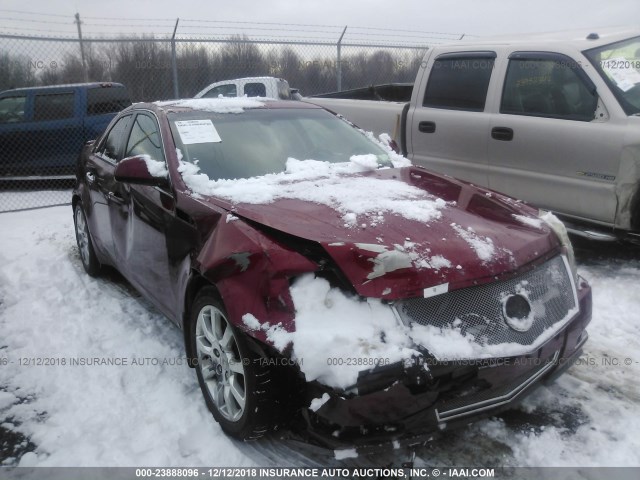 1G6DV57V380138812 - 2008 CADILLAC CTS HI FEATURE V6 RED photo 1