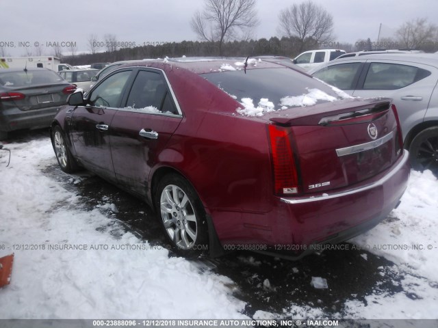 1G6DV57V380138812 - 2008 CADILLAC CTS HI FEATURE V6 RED photo 3