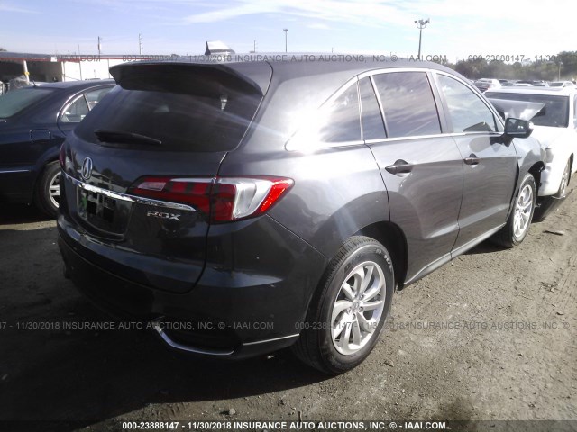 5J8TB3H73GL012647 - 2016 ACURA RDX ADVANCE GRAY photo 4