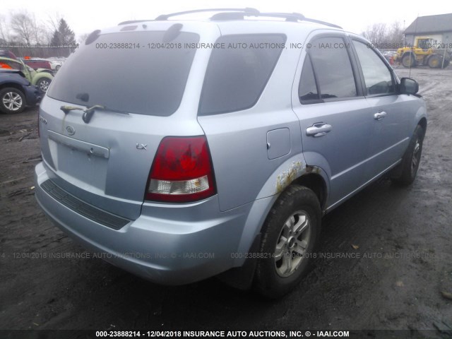 KNDJC733155385430 - 2005 KIA SORENTO EX/LX BLUE photo 4