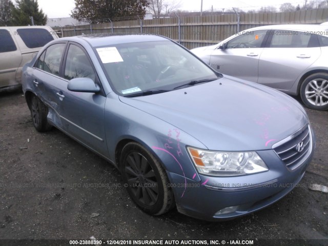 5NPEU46F59H540540 - 2009 HYUNDAI SONATA SE/LIMITED BLUE photo 1