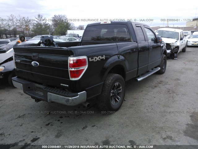 1FTFX1EF8BFC30832 - 2011 FORD F150 SUPER CAB BLACK photo 4