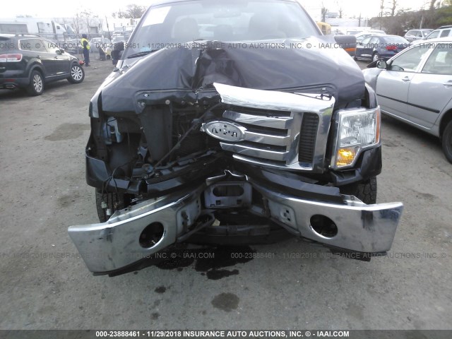 1FTFX1EF8BFC30832 - 2011 FORD F150 SUPER CAB BLACK photo 6