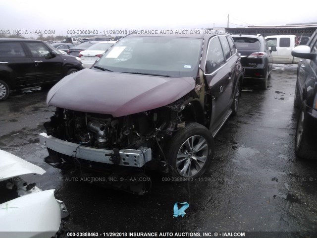 5TDZKRFH9GS169167 - 2016 TOYOTA HIGHLANDER LE/LE PLUS 栗色 照片 2