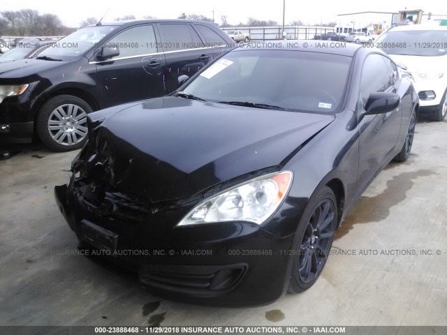 KMHHT6KD6AU038450 - 2010 HYUNDAI GENESIS COUPE 2.0T BLACK photo 2