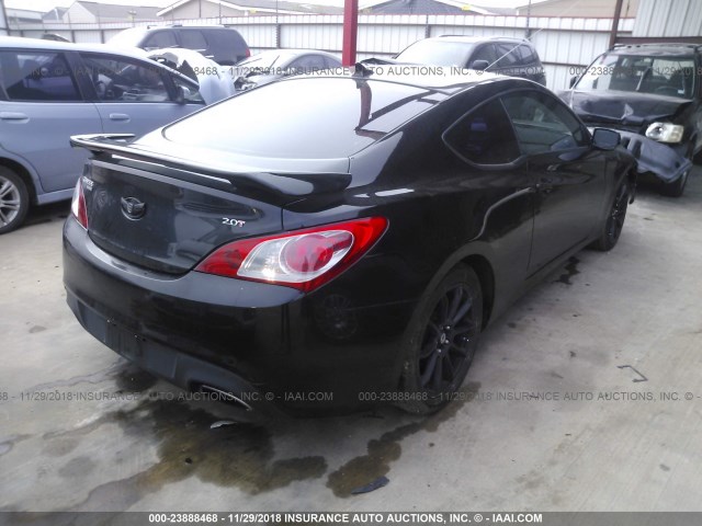 KMHHT6KD6AU038450 - 2010 HYUNDAI GENESIS COUPE 2.0T BLACK photo 4