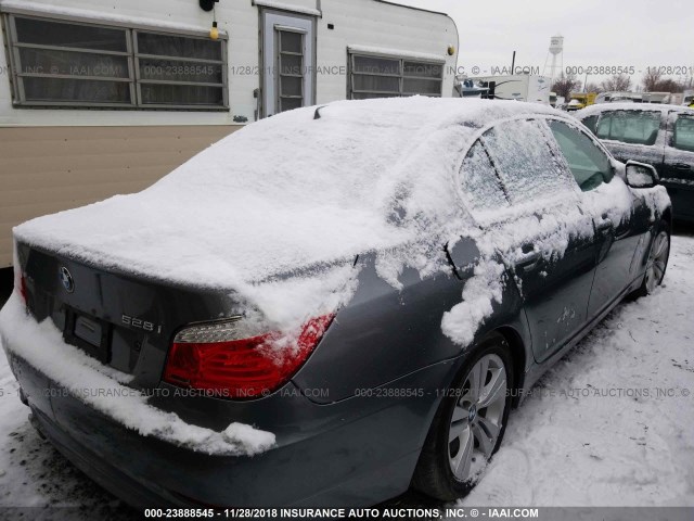 WBANV1C56AC444601 - 2010 BMW 528 XI GRAY photo 4