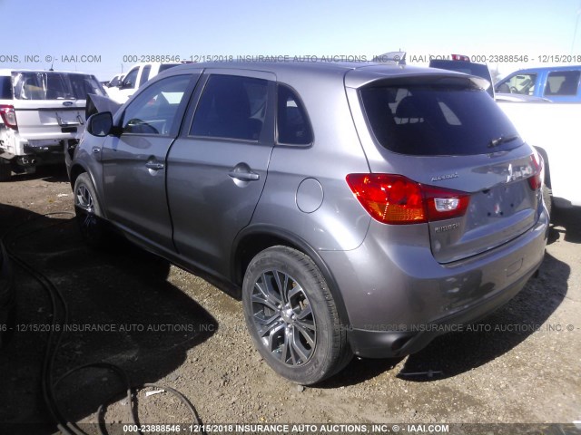 JA4AP3AWXHZ048613 - 2017 MITSUBISHI OUTLANDER SPORT ES/SE GRAY photo 3