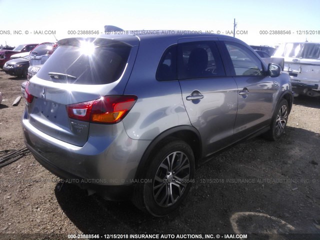 JA4AP3AWXHZ048613 - 2017 MITSUBISHI OUTLANDER SPORT ES/SE GRAY photo 4