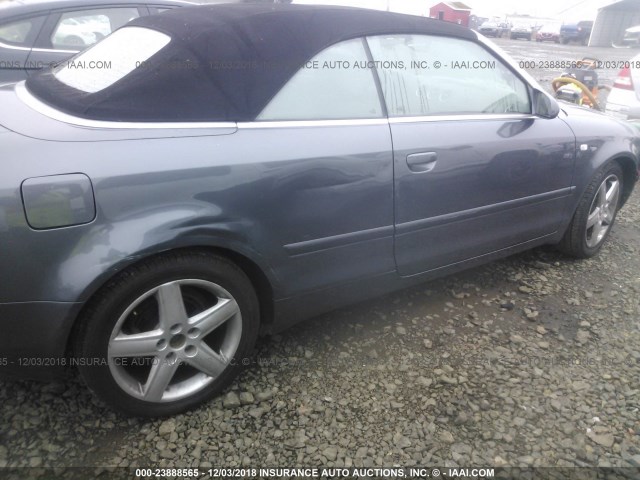 WAUAC48H14K005566 - 2004 AUDI A4 1.8 CABRIOLET GRAY photo 6