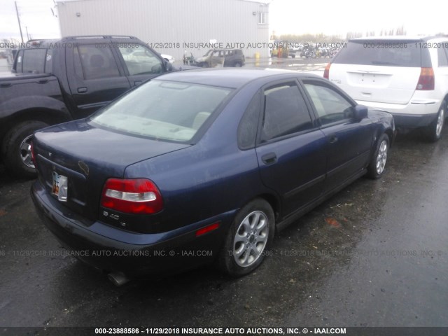 YV1VS29541F652204 - 2001 VOLVO S40 1.9T BLUE photo 4