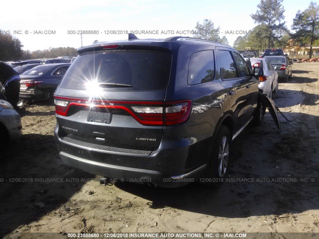 1C4RDHDG2FC817270 - 2015 DODGE DURANGO LIMITED BLACK photo 4