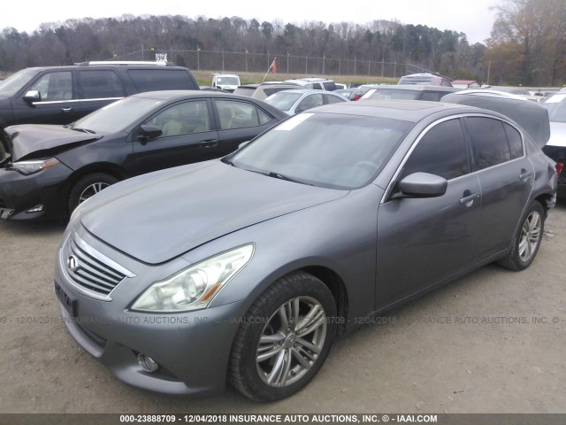 JN1CV6AR2AM450602 - 2010 INFINITI G37 GRAY photo 2