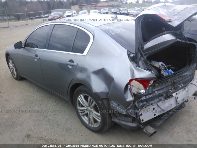 JN1CV6AR2AM450602 - 2010 INFINITI G37 GRAY photo 3