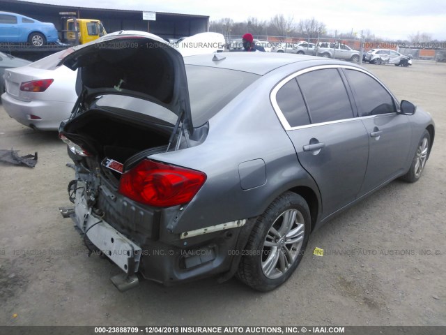 JN1CV6AR2AM450602 - 2010 INFINITI G37 GRAY photo 4