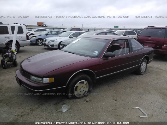 1G3WH14T1LD403558 - 1990 OLDSMOBILE CUTLASS SUPREME  MAROON photo 2