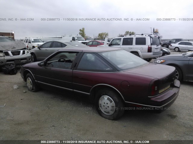 1G3WH14T1LD403558 - 1990 OLDSMOBILE CUTLASS SUPREME  MAROON photo 3