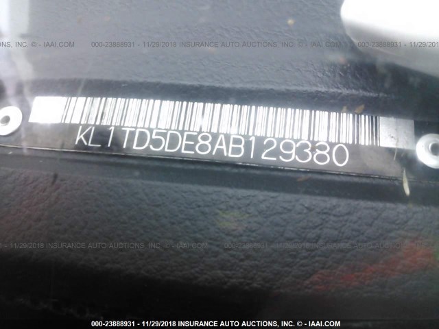 KL1TD5DE8AB129380 - 2010 CHEVROLET AVEO LS/LT თეთრი ფოტო 9