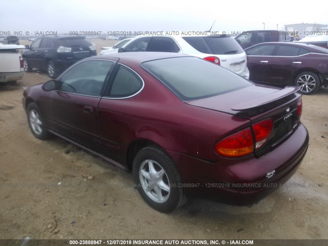 1G3NL12T11C175125 - 2001 OLDSMOBILE ALERO GL MAROON photo 3