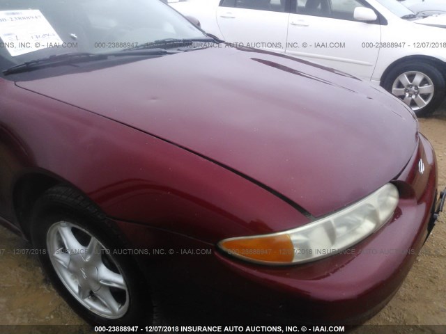 1G3NL12T11C175125 - 2001 OLDSMOBILE ALERO GL MAROON photo 6