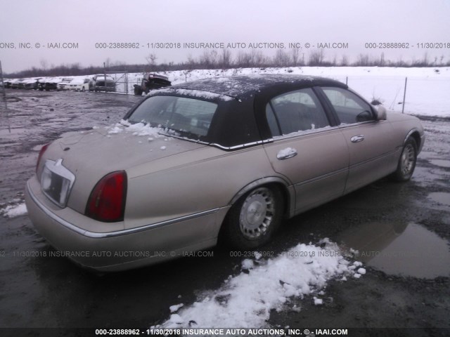 1LNFM81WXWY644630 - 1998 LINCOLN TOWN CAR EXECUTIVE TAN photo 4