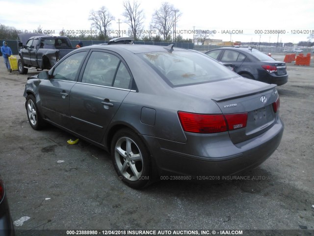 5NPEU46C09H502803 - 2009 HYUNDAI SONATA SE/LIMITED GRAY photo 3