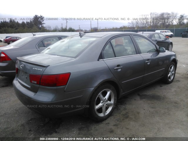 5NPEU46C09H502803 - 2009 HYUNDAI SONATA SE/LIMITED GRAY photo 4