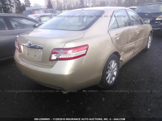 4T1BK3EKXBU614883 - 2011 TOYOTA CAMRY SE/LE/XLE GOLD photo 4