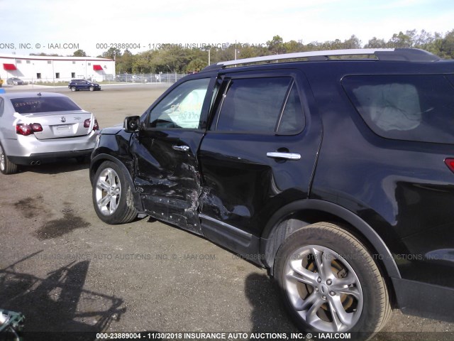 1FM5K7F85FGA20472 - 2015 FORD EXPLORER LIMITED BLACK photo 6