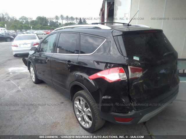 1FMCU0J93DUB43775 - 2013 FORD ESCAPE TITANIUM BLACK photo 3