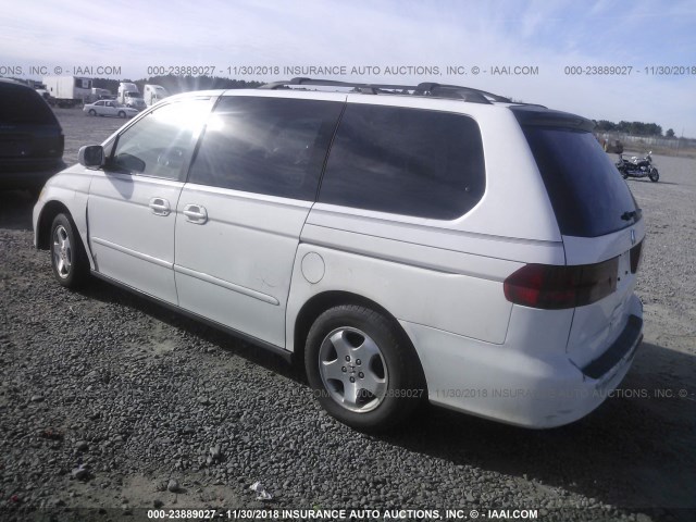 2HKRL18601H596647 - 2001 HONDA ODYSSEY EX WHITE photo 3