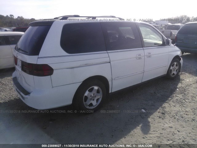 2HKRL18601H596647 - 2001 HONDA ODYSSEY EX WHITE photo 4
