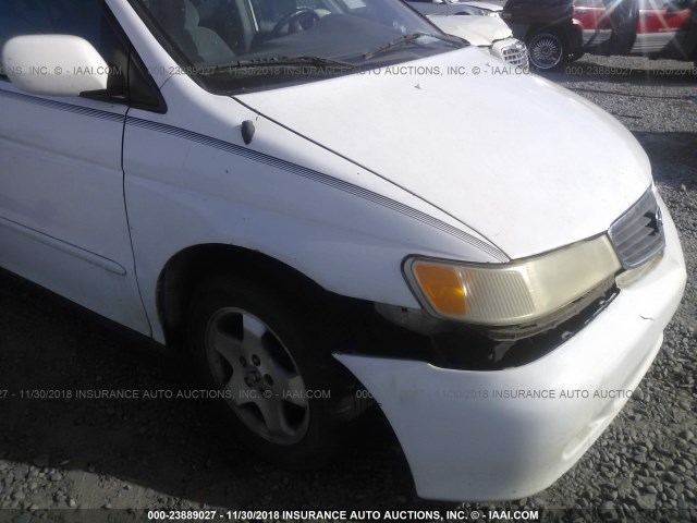 2HKRL18601H596647 - 2001 HONDA ODYSSEY EX WHITE photo 6