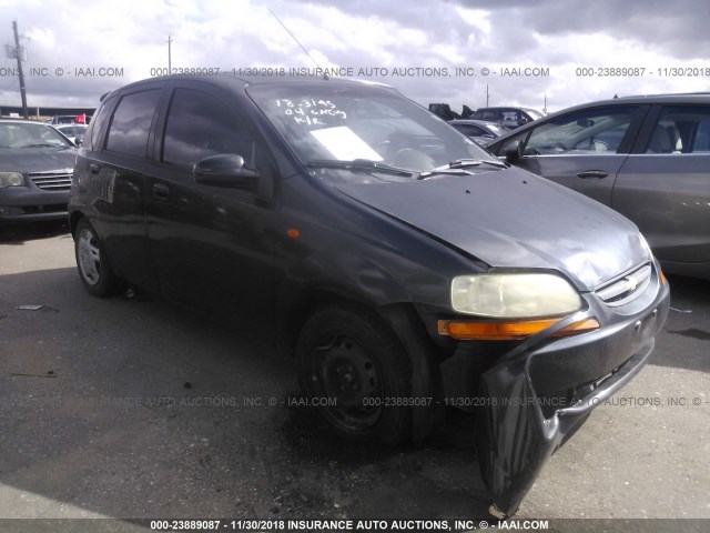 KL1TJ62614B255689 - 2004 CHEVROLET AVEO LS GRAY photo 1