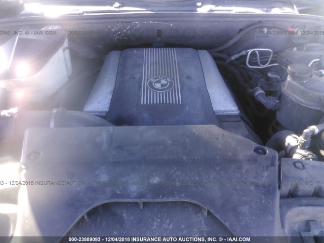 5UXFB33572LH32156 - 2002 BMW X5 4.4I GRAY photo 10