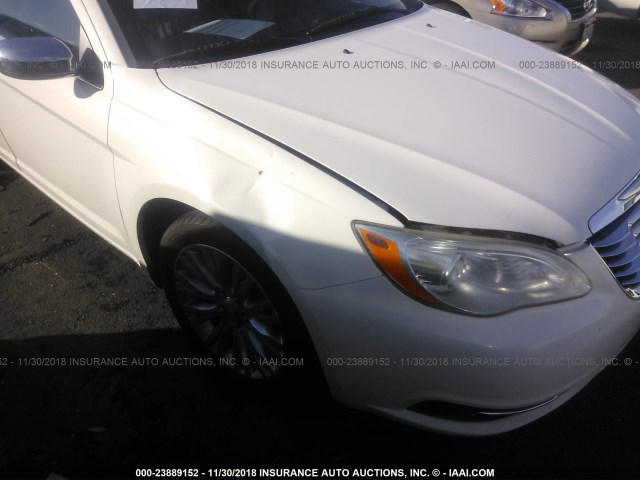 1C3BC2FG1BN504504 - 2011 CHRYSLER 200 LIMITED WHITE photo 6