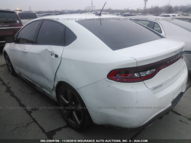 1C3CDFEB1GD538891 - 2016 DODGE DART GT WHITE photo 3