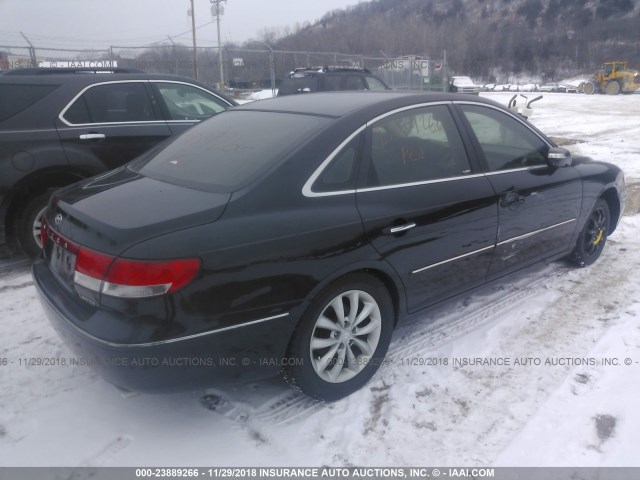 KMHFC46F97A140956 - 2007 HYUNDAI AZERA SE/LIMITED BLACK photo 4